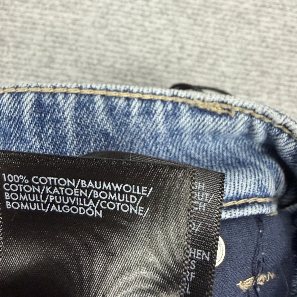 Liverpool Los Angeles‎ Distressed Denim Mini Skirt Evanston Blue Size 6 MSRP $68